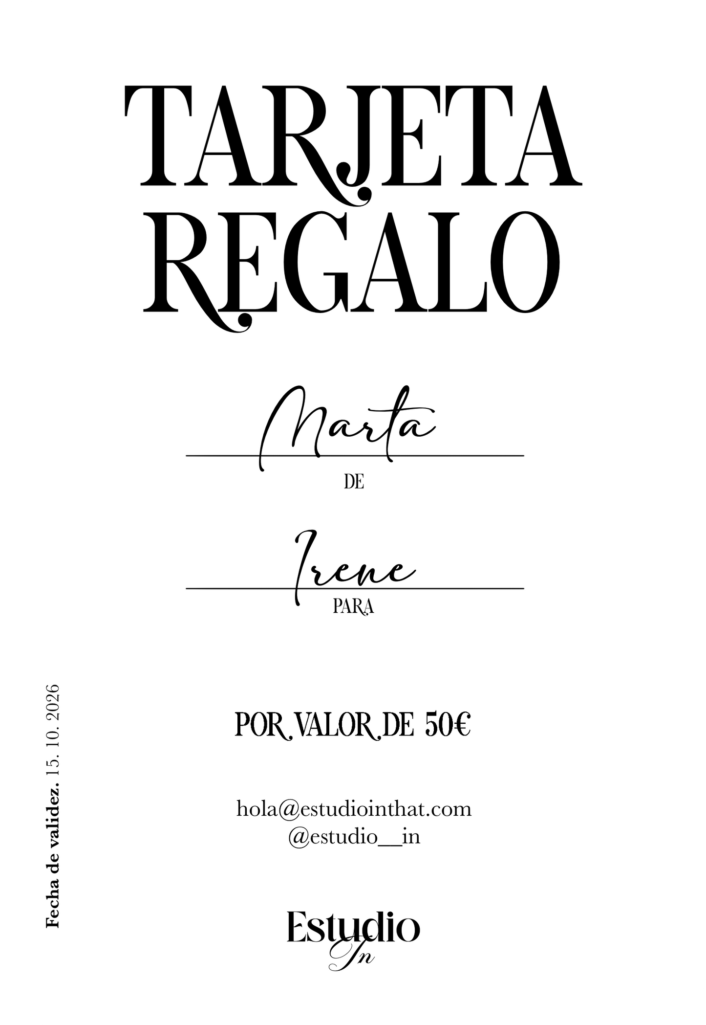 Tarjeta Regalo