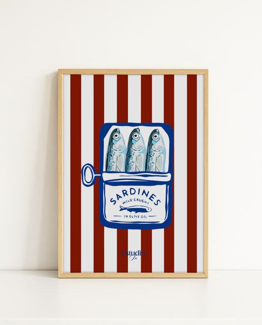 Lámina "A sardiña" Azul