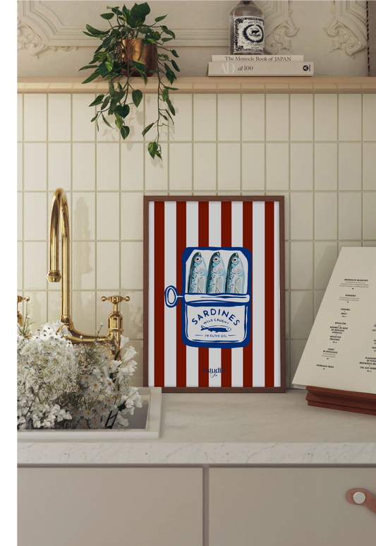 Lámina "A sardiña" Azul